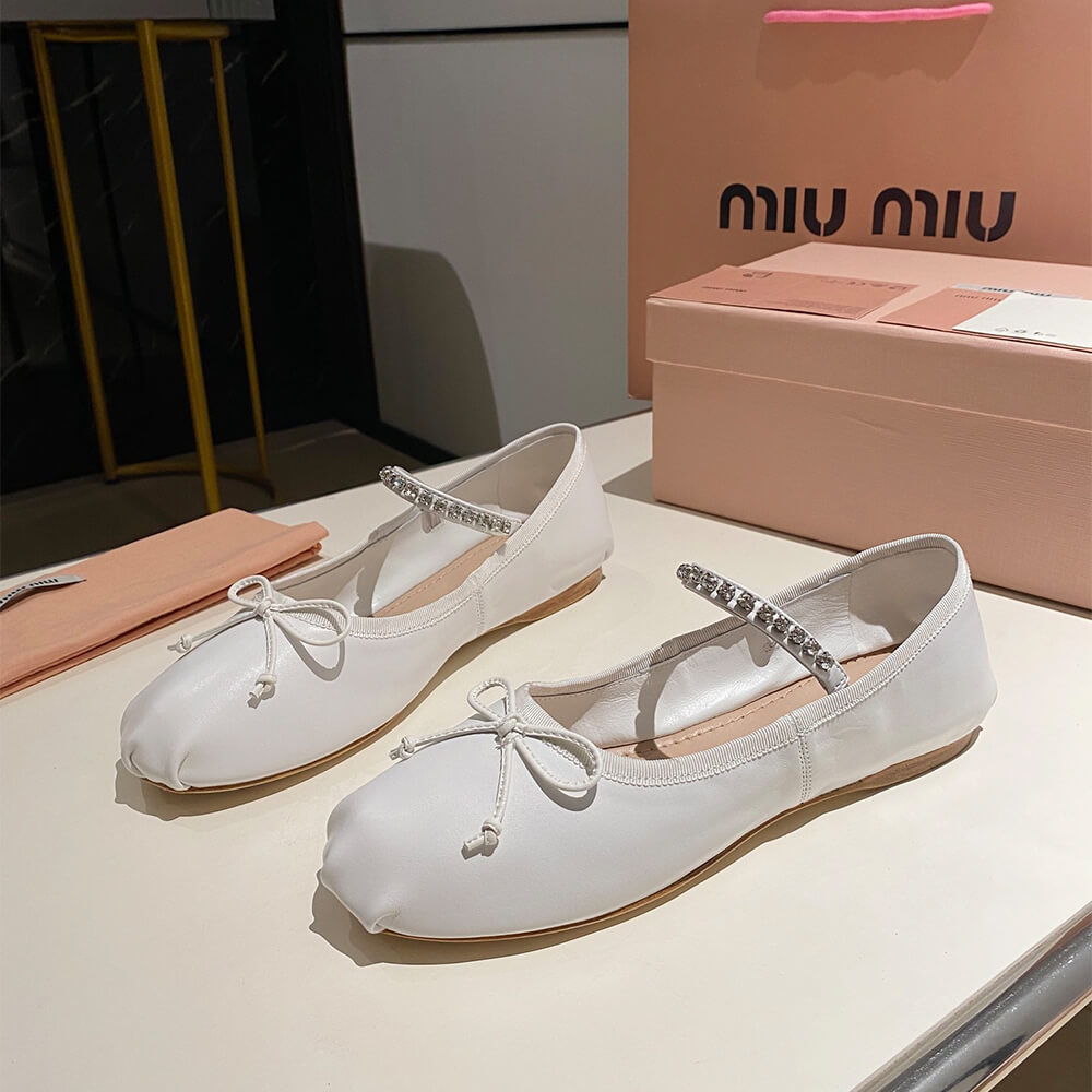 MiuMiu Leather ballerinas
